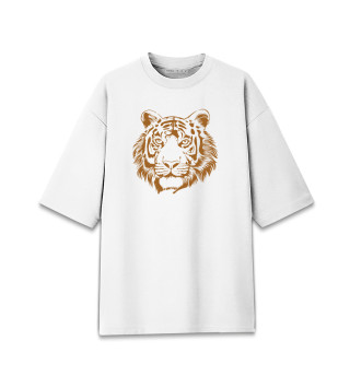 Женская футболка оверсайз Retro Tiger