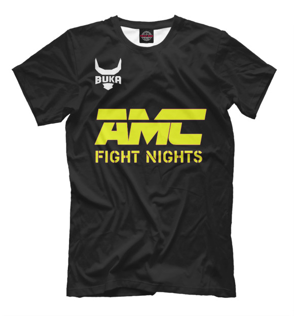Мужская футболка с изображением AMC black цвета Белый