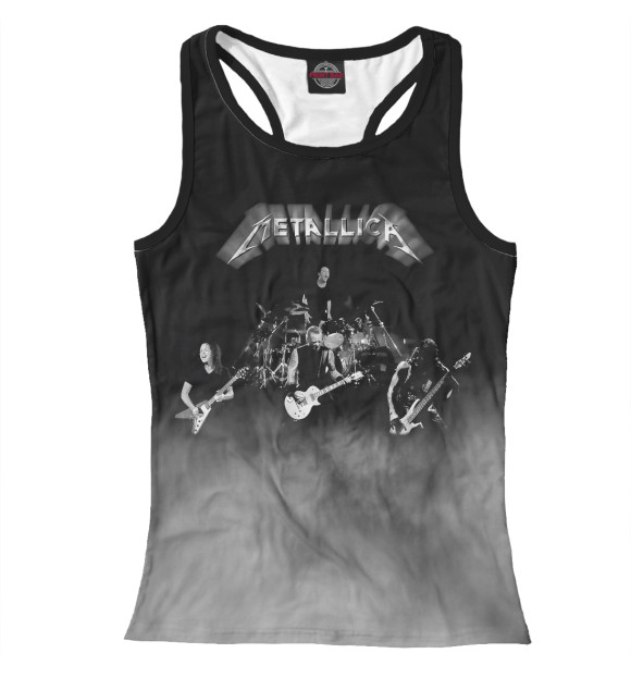 Женская майка-борцовка с изображением Metallica цвета Белый