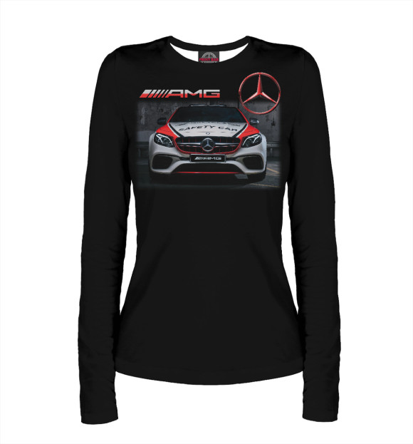 Женский лонгслив с изображением E63 AMG цвета Белый