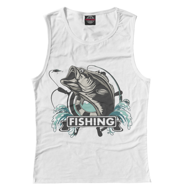 Майка для девочки с изображением Рыбалка цвета Белый