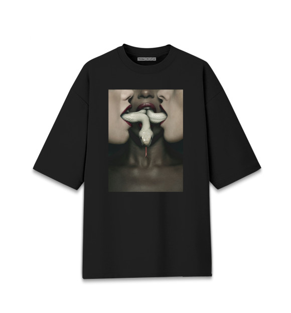 Мужская футболка оверсайз с изображением Американская история ужасов цвета Черный