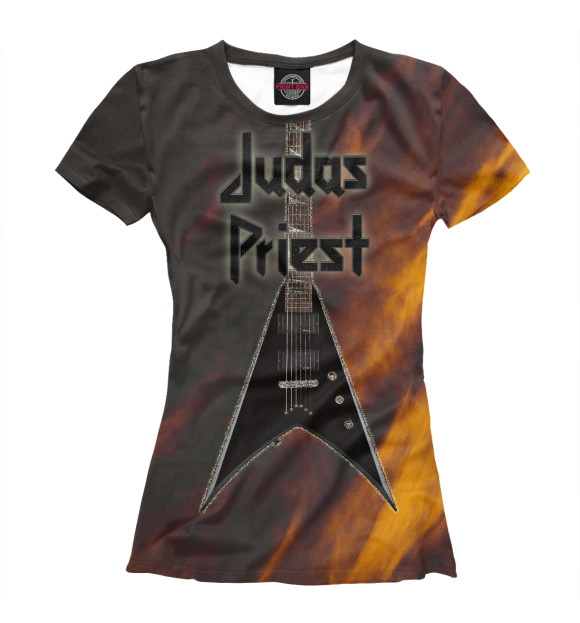 Футболка для девочек с изображением Группа Judas Priest цвета Белый