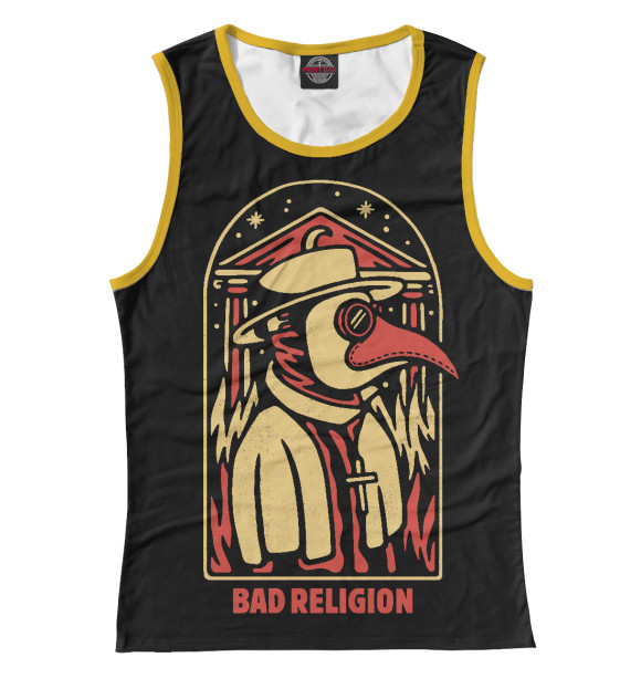 Майка для девочки с изображением Bad Religion цвета Белый