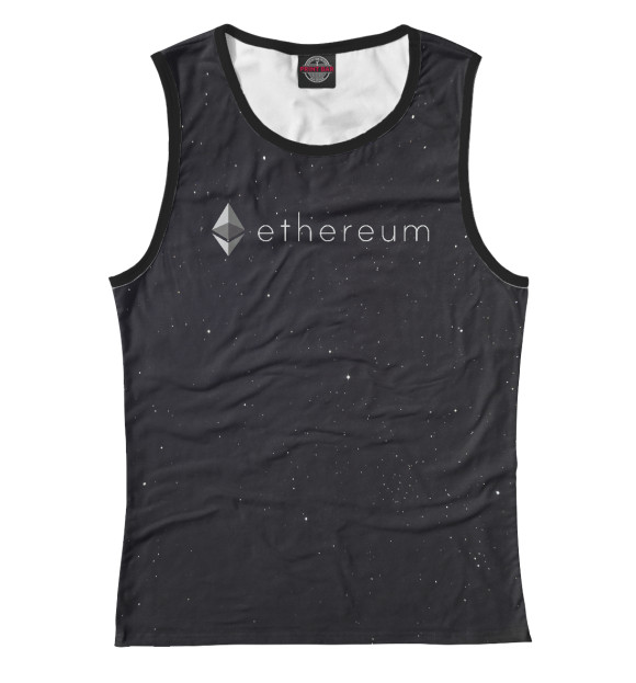 Майка для девочки с изображением Ethereum цвета Белый