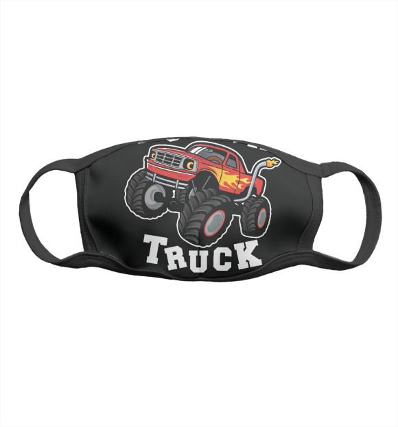 Маска тканевая с изображением Monster truck цвета Белый