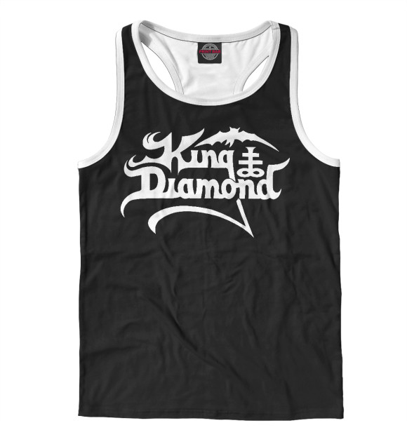 Мужская майка-борцовка с изображением King diamond цвета Белый