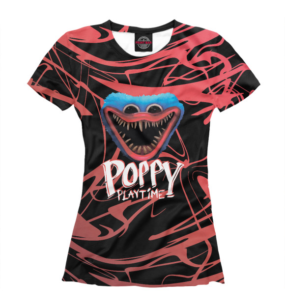 Женская футболка с изображением Poppy Playtime цвета Белый