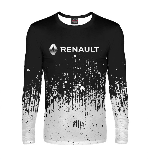 Мужской лонгслив с изображением Renault цвета Белый