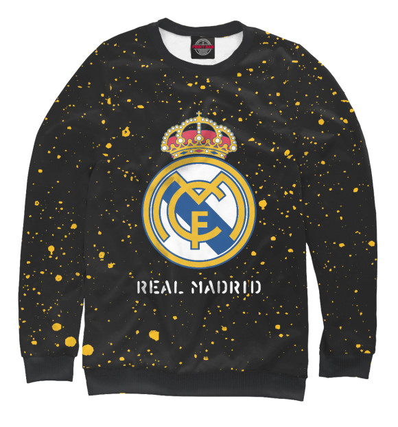 Мужской свитшот с изображением Реал Мадрид | Real Madrid цвета Белый
