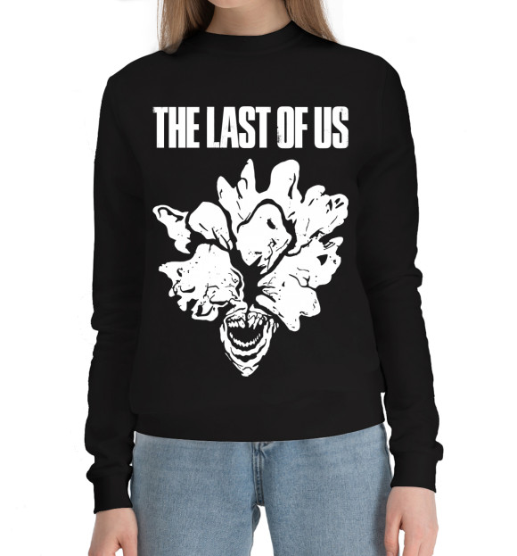 Женский хлопковый свитшот с изображением The Last of Us цвета Черный