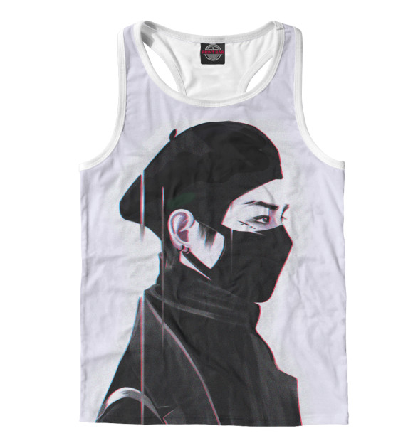 Мужская майка-борцовка с изображением BTS цвета Белый