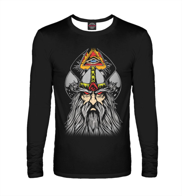 Мужской лонгслив с изображением Один цвета Белый