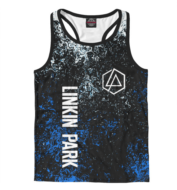 Мужская майка-борцовка с изображением Linkin Park | Линкин Парк цвета Белый