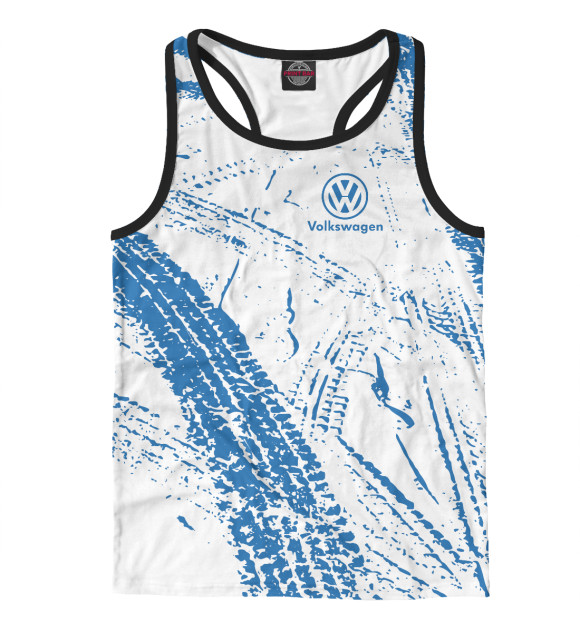 Мужская майка-борцовка с изображением Volkswagen цвета Белый