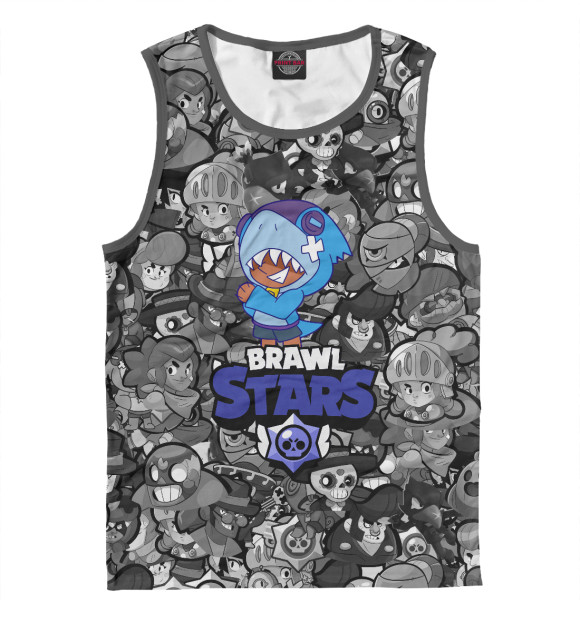 Мужская майка с изображением Brawl Stars цвета Белый