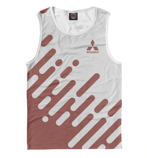 Мужская майка с изображением Mitsubishi цвета Белый