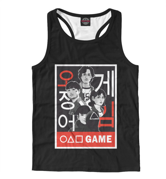 Мужская майка-борцовка с изображением Game цвета Белый