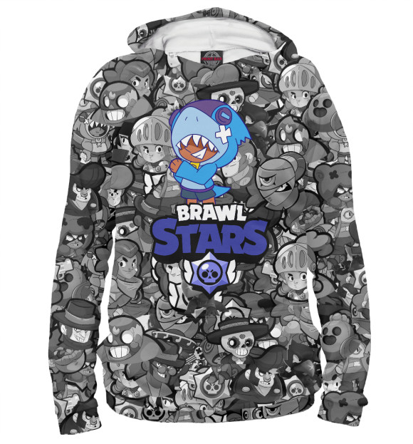 Мужское худи с изображением Brawl Stars цвета Белый