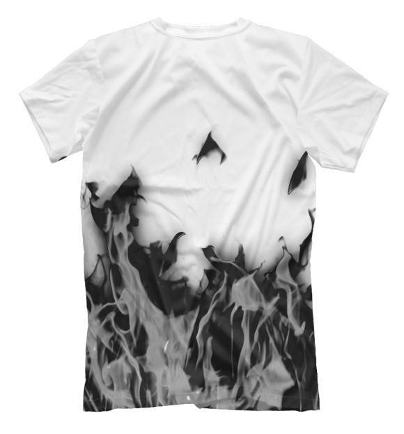 Мужская футболка с изображением Дым & Огонь цвета Белый
