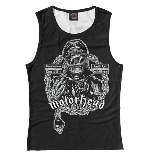Женская майка с изображением Motorhead цвета Белый