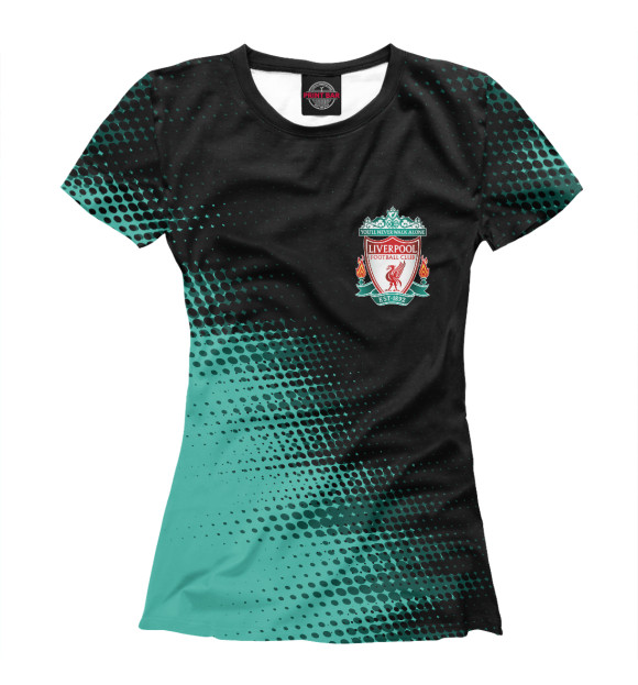 Футболка для девочек с изображением Liverpool / Ливерпуль цвета Белый