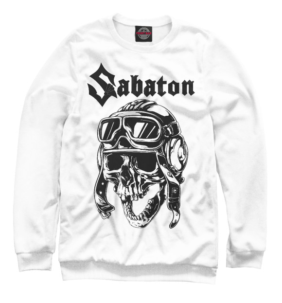 Свитшот для мальчиков с изображением Sabaton цвета Белый