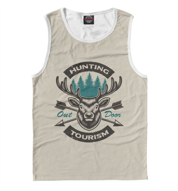 Майка для мальчика с изображением Охотничий туризм цвета Белый