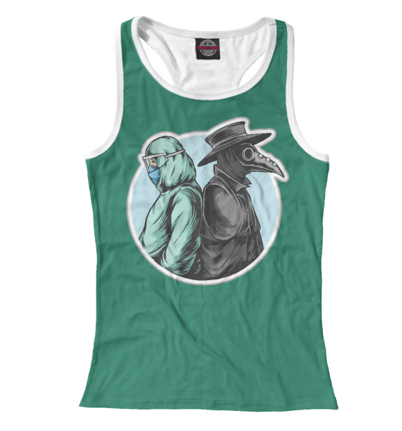 Женская майка-борцовка с изображением Чума цвета Белый