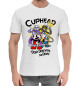 Мужская хлопковая футболка Cuphead, главный герои