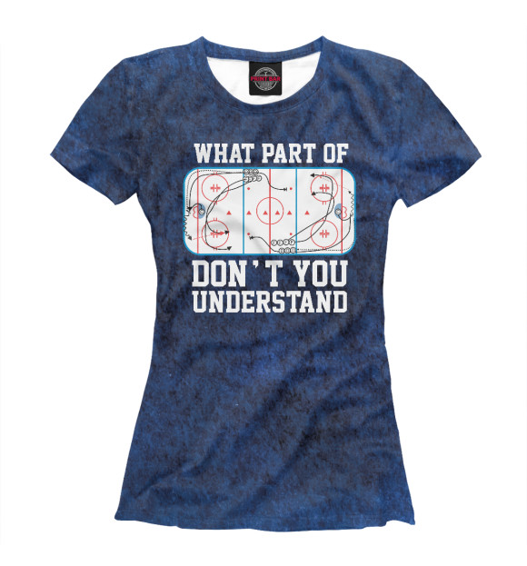 Футболка для девочек с изображением Ice Hockey What part цвета Белый
