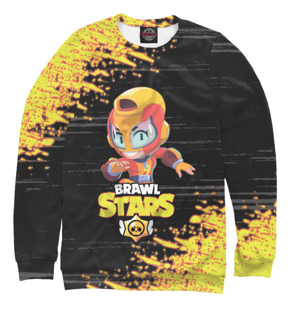 Женский свитшот с изображением BRAWL STARS MAX цвета Белый