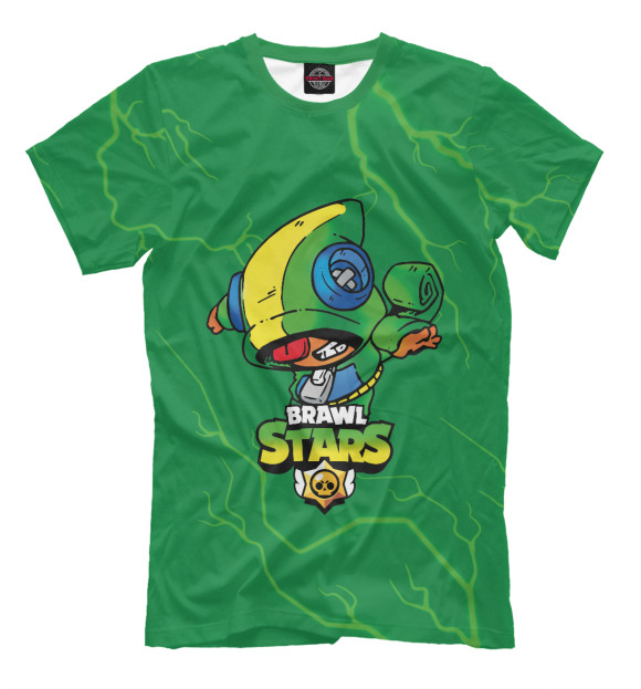 Футболка для мальчиков с изображением Brawl Stars Leon / Леон цвета Белый