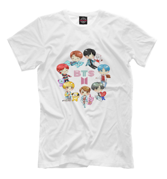 Футболка для мальчиков с изображением BTS Toys BT21 БТ21 цвета Белый
