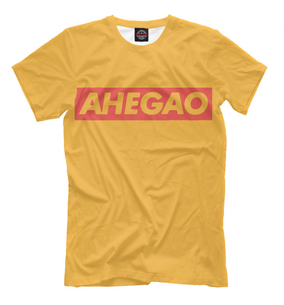 Мужская футболка с изображением Ahegao цвета Белый