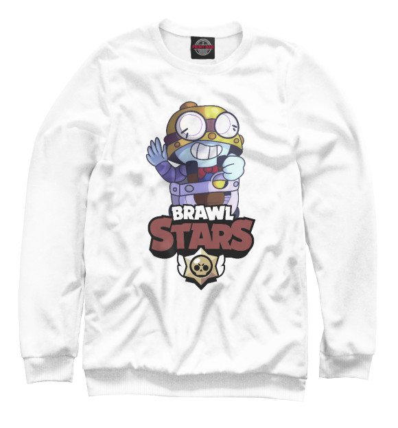 Свитшот для мальчиков с изображением Brawl Stars-Karl цвета Белый
