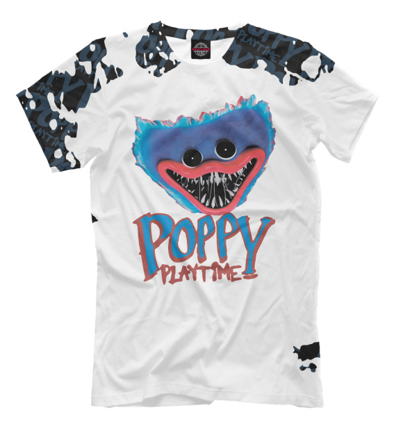 Мужская футболка с изображением Poppy Playtime цвета Белый