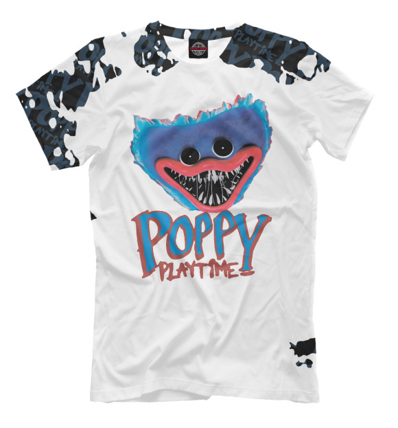 Футболка для мальчиков с изображением Poppy Playtime цвета Белый