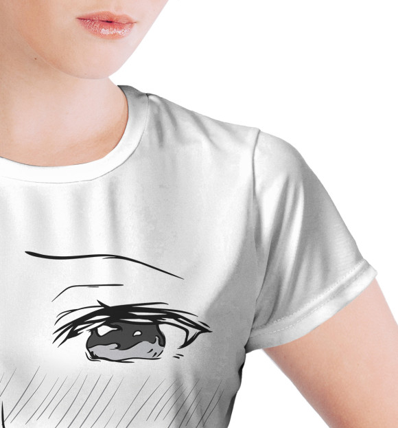 Женская футболка с изображением Ahegao цвета Белый