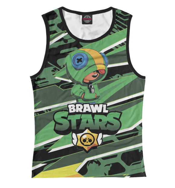 Женская майка с изображением Brawl Stars цвета Белый