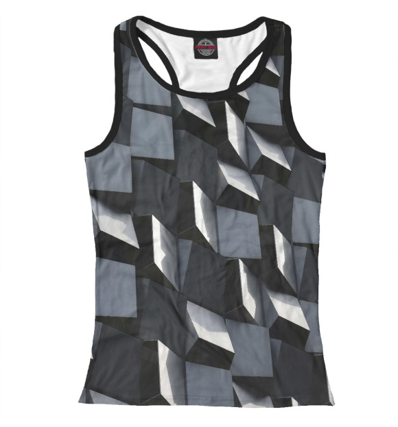 Женская майка-борцовка с изображением Острые Шипы цвета Белый