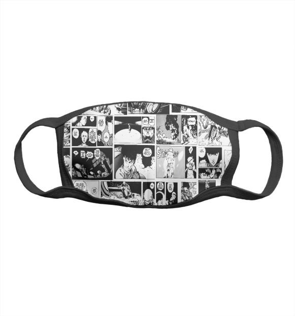 Маска тканевая с притом Аниме | Аниме цвета Белый Маска тканевая с изображением Аниме | Аниме цвета Белый