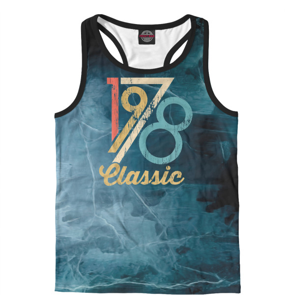 Мужская майка-борцовка с изображением Since 1978 Classic цвета Белый