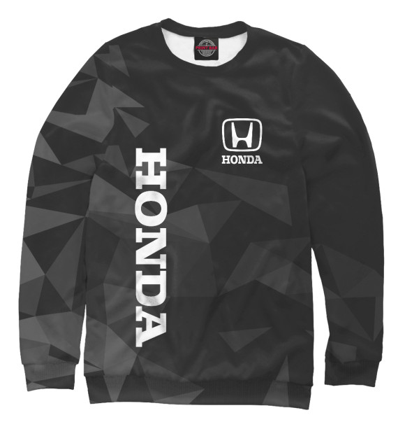 Женский свитшот с изображением HONDA ХОНДА СПОРТ цвета Белый