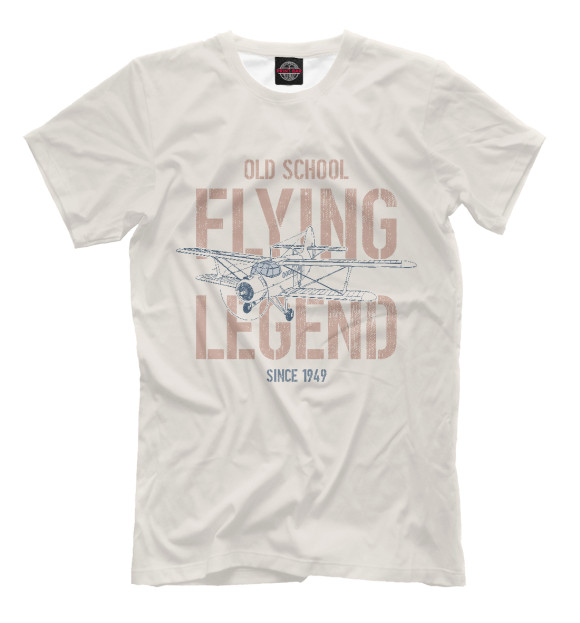 Мужская футболка с изображением Летающие легенды цвета Белый