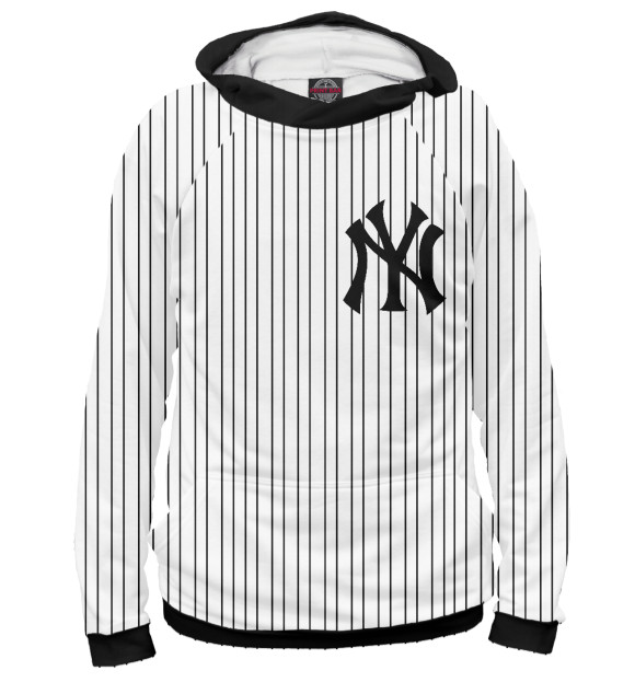 Мужское худи с изображением Нью-Йорк Янкис (Форма) цвета Белый