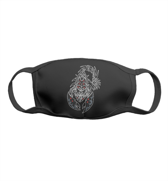 Маска тканевая с изображением Скорпион цвета Белый