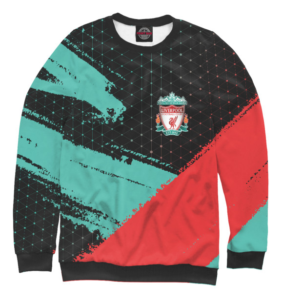 Свитшот для мальчиков с изображением Liverpool / Ливерпуль цвета Белый