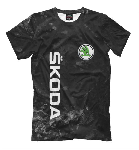 Футболка для мальчиков с изображением ШКОДА, SKODA цвета Белый