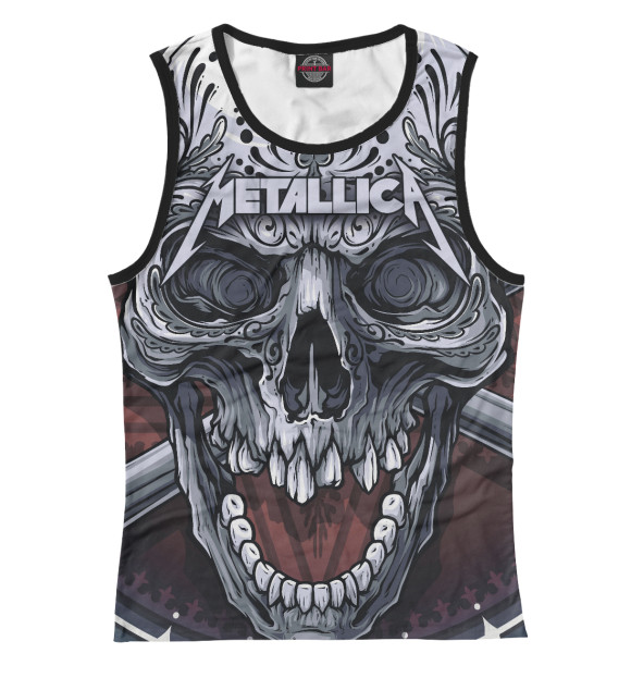 Женская майка с изображением Metallica цвета Белый
